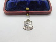 Sterling Silver and Enamel Bridlington Travel Shield Charm Pendant Vintage c1970