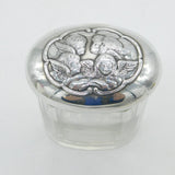 Victorian William Comyns Sterling Silver Cut Glass Vanity Jar Antique London