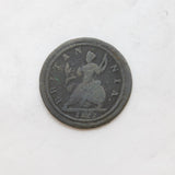 King George I 2nd Issue Copper Half Penny Coin Antique 1722 Fair Condition