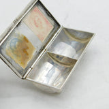 Victorian Sterling Silver Double Postage Stamp Box Antique 1900 Birmingham