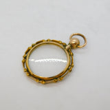 Victorian Rolled Gold Double Sided Portrait Locket Pendant Antique c1890s