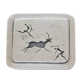 Birger Haglund South African Sterling Silver Cave Painting Brooch Vintage