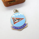 Sterling Silver Enamel Shearwaters Sailing Club Fob Pendant Vintage c1970