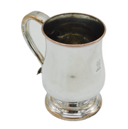 Victorian Old Sheffield Silver Plated Squirrel Crest Tankard Mug Antique c1860