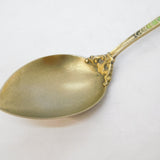 German .800 Silver Gilt & Enamel Terminal Dordrecht Souvenir Spoon Antique