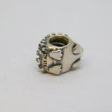 Sterling Silver Cat On Cushion Pandora Bracelet Charm Bead Vintage c2000