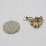 Sterling Silver Opening Birdie in Camera Charm Pendant Vintage c1970