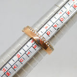 Rose-Gold On Sterling Silver CZ Double Row Dress Ring Vintage c2000 Size R 1/2