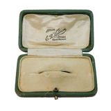 Art Deco Green Tooled Leather Jewellery Brooch Box Antique c1920s