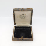 Edwardian Tooled Leather Jewellery Box 'C. Finch, Windsor' Antique c1910