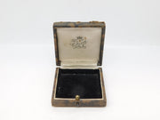 Edwardian Tooled Leather Jewellery Box 'C. Finch, Windsor' Antique c1910