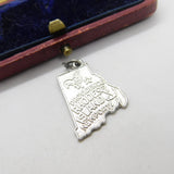 Sterling Silver State of Rhode Island USA Charm Pendant Vintage c1970