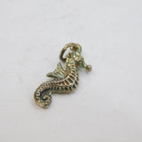 Sterling Silver Textured Seahorse Charm Pendant Vintage c1970s