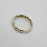 Sterling Silver Rounded Concave Wedding Band Ring Modern c1990 Size N