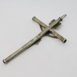 18th Century Large Sterling Silver Catholic Cross Medallion Antique c1780