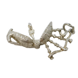 Sterling Silver Highland Dancer in Bagpipes Charm Pendant Vintage c1970