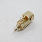 Sterling Silver NUVO Opening Steam Locomotive Charm Pendant Vintage c1970s