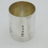 Sterling Silver Grouse Pattern Napkin Ring Vintage 1965 Birmingham