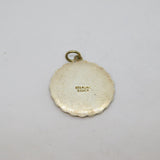 Sterling Silver Blue Enamel St Christopher Travel Charm Pendant Vintage c1970s