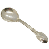 Danish Sterling Silver Art Nouveau Floral Teaspoon Antique c1930 Art Deco