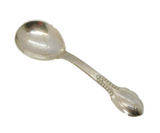 Danish Sterling Silver Art Nouveau Floral Teaspoon Antique c1930 Art Deco