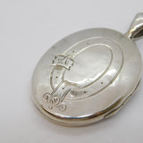 Victorian Sterling Silver Sweetheart Buckle Pattern Locket Antique c1880s