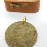 Georgian Base Metal Guinea Style Novelty Gaming Counter Pendant Fob 1790 Antique