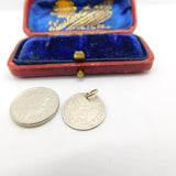 Sterling Silver Queen Victoria Threepence Coin Charm Pendant Vintage 1899