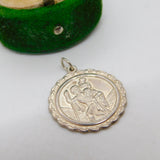 Sterling Silver St Christopher Travel Charm Pendant Vintage c1970