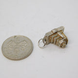 Sterling Silver Traditional Film Camera Charm Pendant Vintage c1970