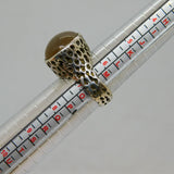 Sterling Silver Mookite Cabochon Textured Ring Vintage c1970 Size N 1/2