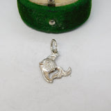 Sterling Silver Tropical Fish Charm Pendant Vintage c1970