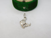 Sterling Silver Tropical Fish Charm Pendant Vintage c1970