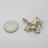 Sterling Silver Soldier on Horseback Charm Pendant Vintage c1970s