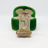 Sterling Silver Cased Clock by Nuvo Charm Pendant Vintage c1970