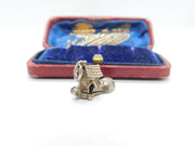 Sterling Silver Old Lady That Lived in a Shoe Charm Pendant Vintage c1970