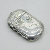 Victorian Sterling Silver Aesthetic Swallow Vesta Case Antique 1881 Birmingham
