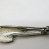 Sterling Silver Blue Guilloche Enamel Swallow Brooch Antique 1913 Birmingham