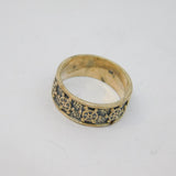 Sterling Silver Ships Wheel Pattern Identity Band Ring Vintage c1970 Size R