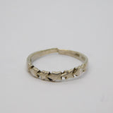 Sterling Silver 5 Connected Stars Studio Style Dress Ring Vintage c1970 Size K