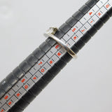 Sterling Silver CZ Set Crossover Ring Vintage c1970 Size L