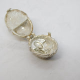 Sterling Silver Opening Moses Basket Charm Pendant Vintage c1970