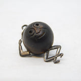 WW1 Period Sterling Silver 'Touch Wud' Charm Pendant Antique AF