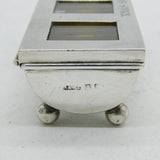 Edwardian Sterling Silver Triple Postage Stamp Box Antique Birmingham