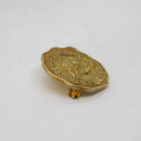 Scottish Sterling Silver Gilt 'Thistle Gildry' Badge Brooch Antique c1920 Deco