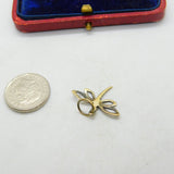 White Metal With Gold Plate Dragonfly Charm Pendant Vintage c1970