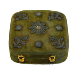 Georgian Handmade Travelling Jewellery Box Sterling Silver Decoration Antique
