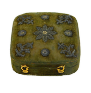 Georgian Handmade Travelling Jewellery Box Sterling Silver Decoration Antique