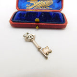 Sterling Silver 21st Birthday Key Charm Pendant Vintage Nuvo c1970