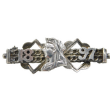 Victorian Sterling Silver Diamond Jubilee Celebration Brooch Antique Chester
